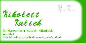 nikolett kulich business card